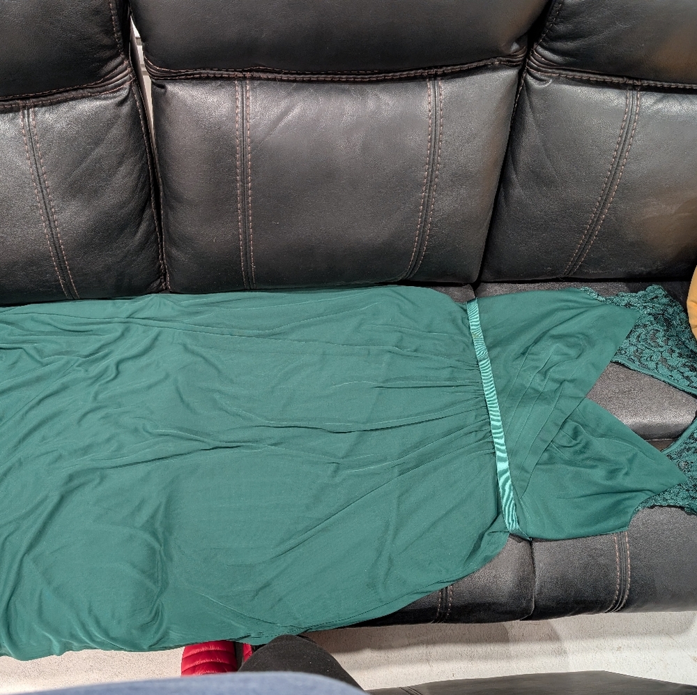 David's bridal green dress